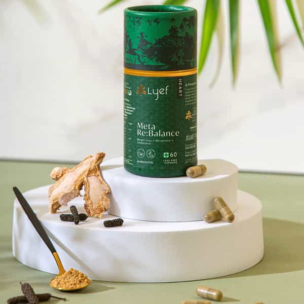 Lyef Meta-Rebalance Weight Management - Ayurveda Metabolism Booster Capsules - 100% Vegan)