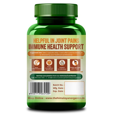 Himalayan Organics Curcumin With Bioperine 1310mg With 95% Curcuminoids | 60 Veg Tablets