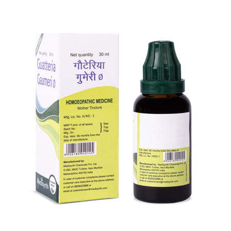 Medisynth Homeopathic Guatteria Gaumeri Mother Tincture | B.no. 45 | 30Ml