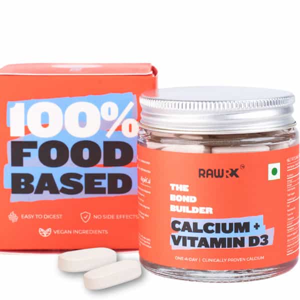 Rawrx Organic Calcium & Vitamin D3 Tablet With Vitamin C | Magnesium & Zinc For Bone & Joint Health