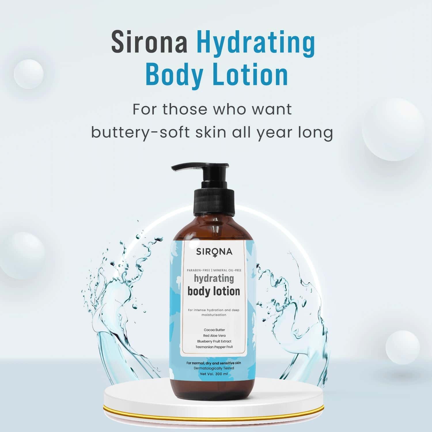 Buy SIRONA BLUEBERRY BODY LOTION FOR INTENSE HYDRATION & DEEP