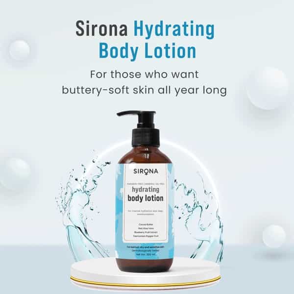 Sirona Blueberry Body Lotion For Intense Hydration & Deep Moisturization For Men & Women- 300 Ml