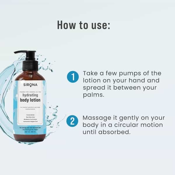 Sirona Blueberry Body Lotion For Intense Hydration & Deep Moisturization For Men & Women- 300 Ml