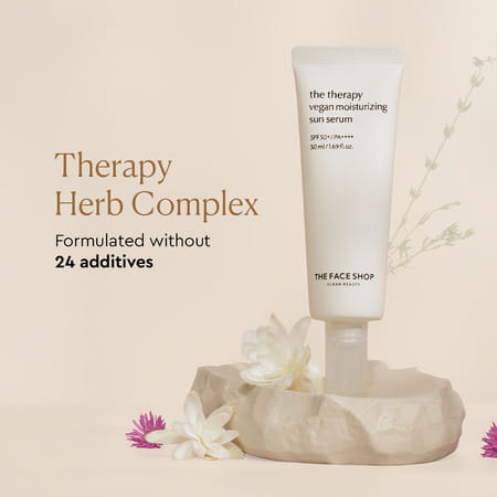 The Face Shop Vegan Korean Mini Sunscreen Serum Spf 50+ Pa++++ | Niacinamide & No White Cast - 20ml