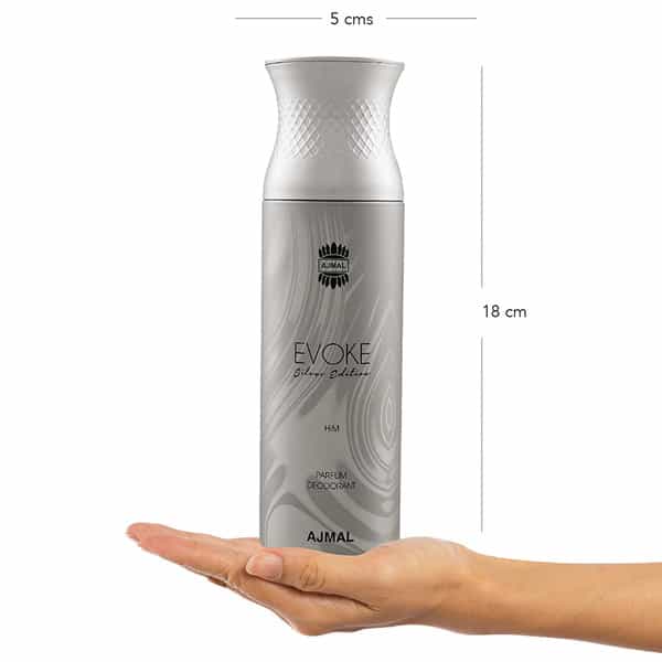 Ajmal Kuro Edp Spicy Perfume 90Ml & Evoke Silver Him Deodorant 200Ml For Men+ 2 Parfum Testers Free