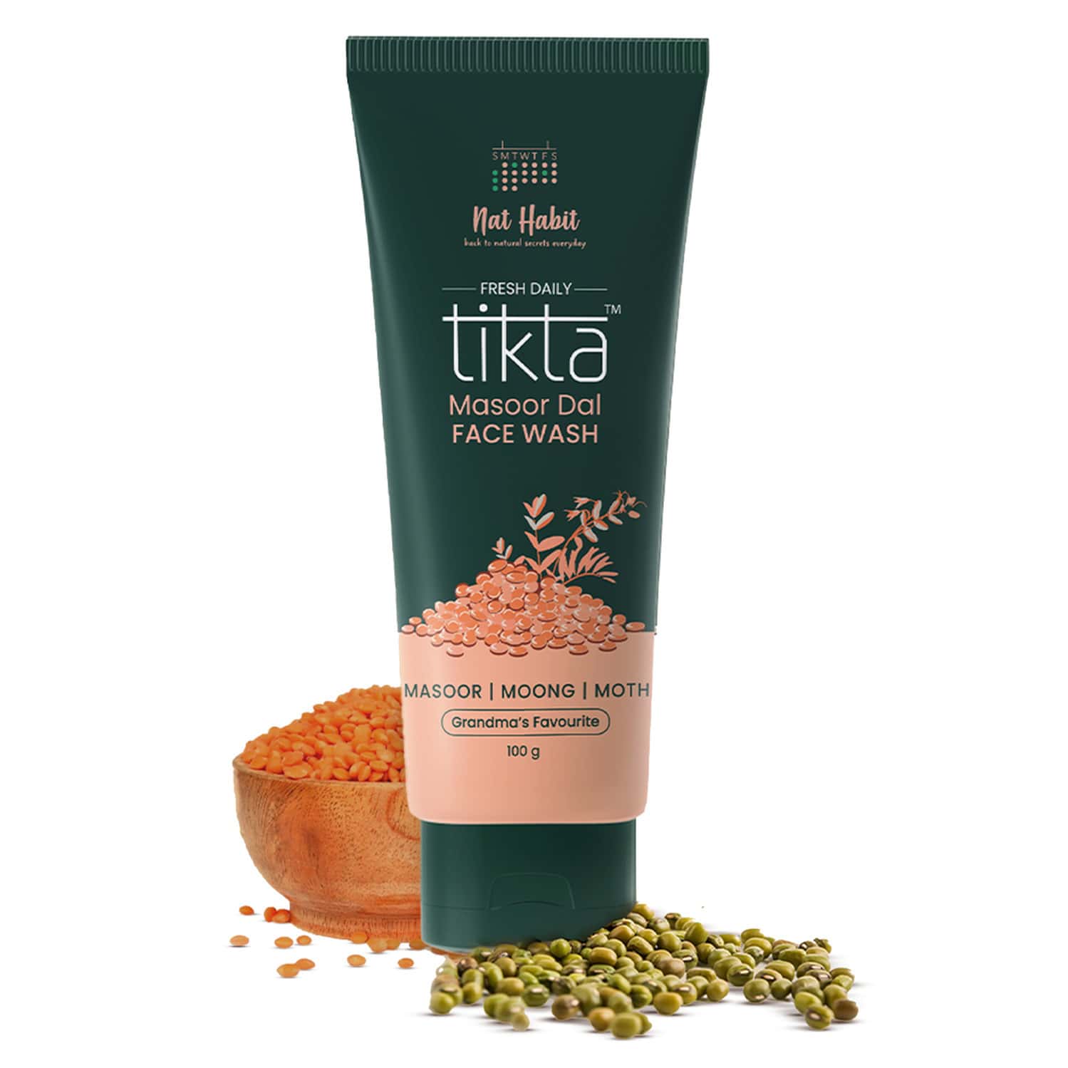 Nat Habit Skin Brightening Tan Removal Masoor Dal Face Wash (100g)