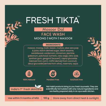 Nat Habit Skin Brightening Tan Removal Masoor Dal Face Wash (100g)