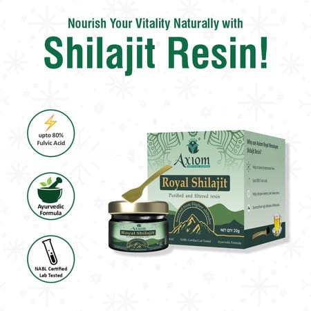 Axiom Royal Shilajit | Purified And Filtered Resin | Sourced From Higher Altitudes - 20g