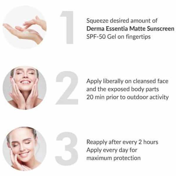 Derma Essentia Matte Sunscreen Spf-50 Gel 50 Gm