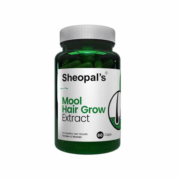 Sheopal's Mool Hair Grow Extract Promotos Healthy Growth | For Hair Growth | Unisex (60 Capsules)