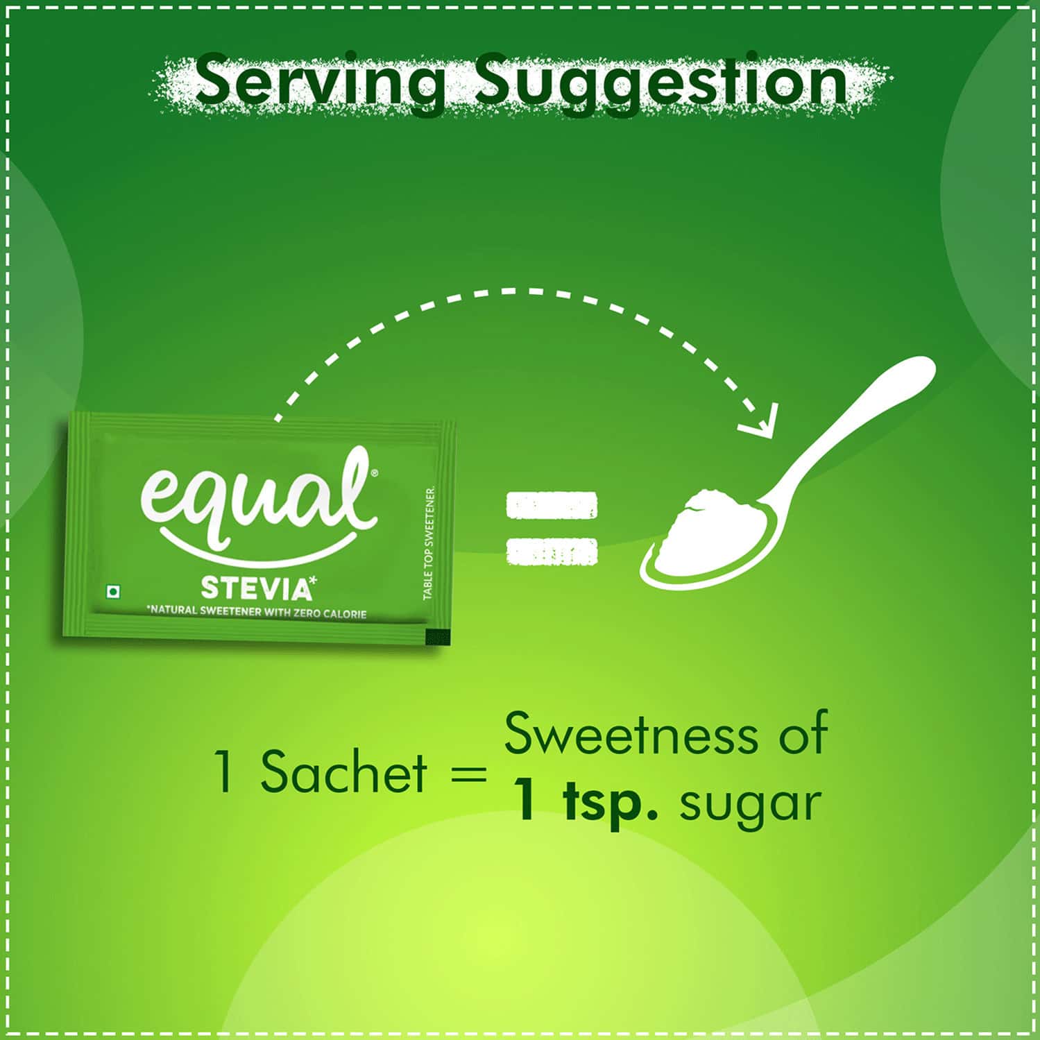 Buy EQUAL STEVIA NATURAL SWEETENER SUGAR FREE 50 SACHET PACK OF 2