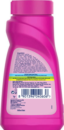 Vanish All In One Liquid Detergent Booster - 180 Ml | Removes Stains Whitens Whites Brightens Colors