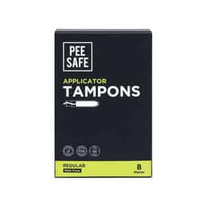 Pee Safe Applicator Tampons For Regular Flow 8 Pieces | Leak Proof | Highly Absorbent | Bpa Free