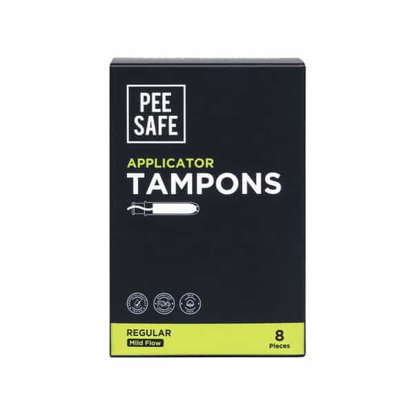 Pee Safe Applicator Tampons For Regular Flow 8 Pieces | Leak Proof | Highly Absorbent | Bpa Free