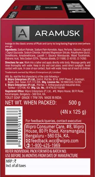 Aramusk Musk Soap 125G(Pack Of 4)