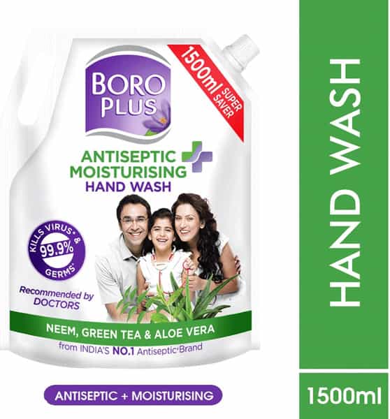 Boroplus Antiseptic & Moisturising Hand Wash Kills Viruses & 99.9% Germs 1500Ml