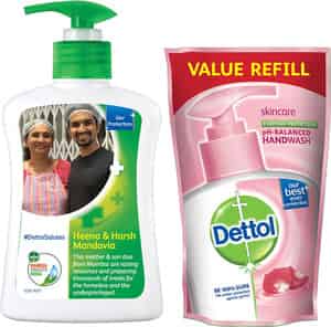 Dettol Skincare Liquid Handwash 200 Ml With Dettol Liquid Handwash 175 Ml