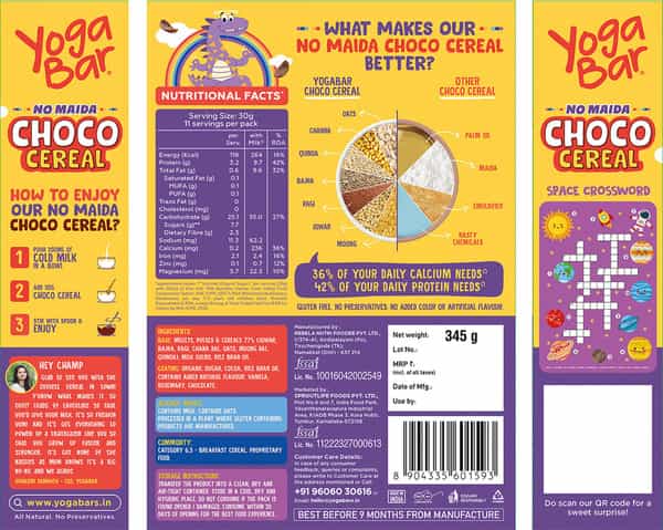 Yoga Bar Yo Chos Choco Cereal 345 Gm