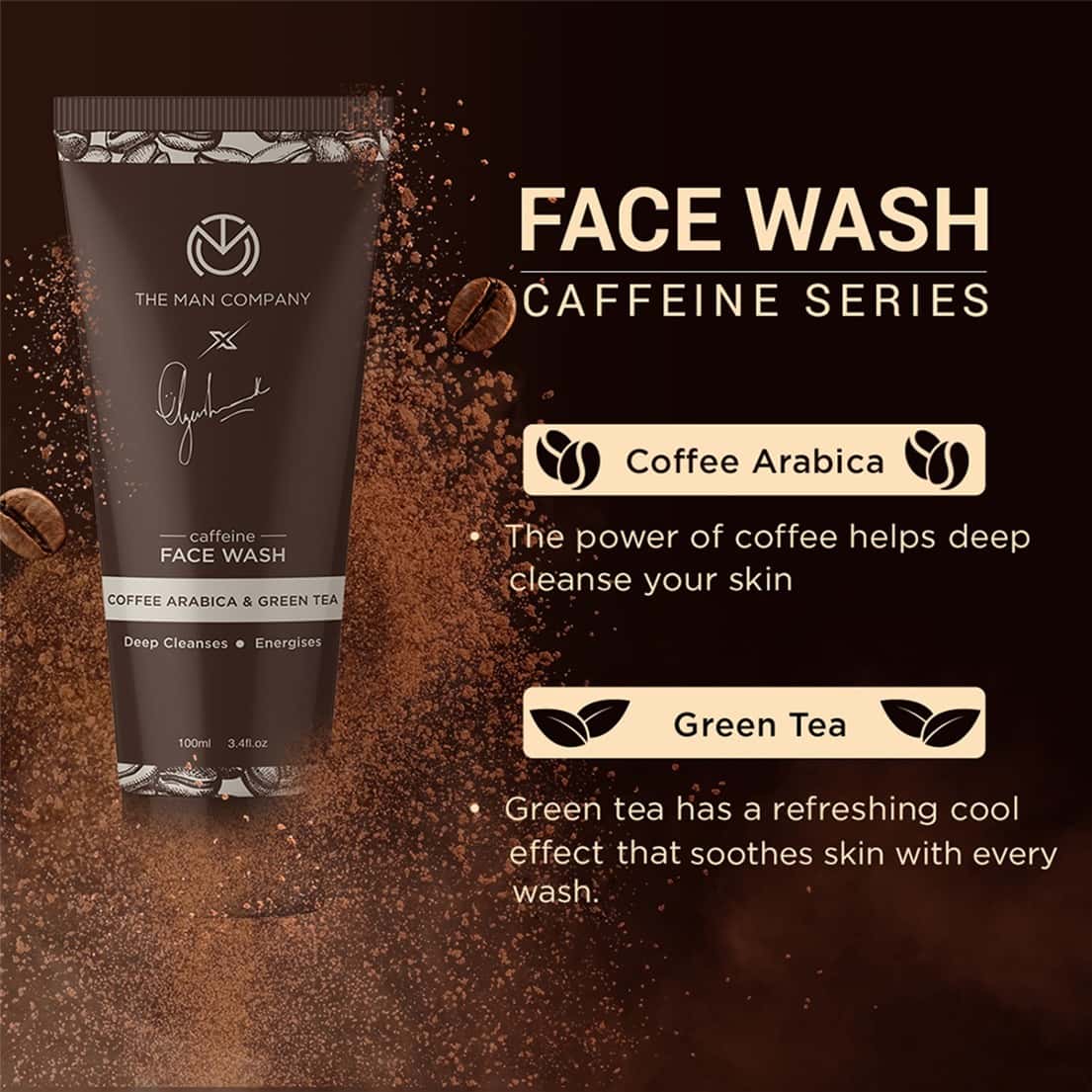 Buy THE MAN COMPANY CAFFEINE FACE WASH WITH COFFEE ARABICA AND GREEN