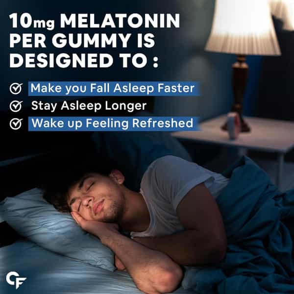 Carbamide Forte Melatonin 10Mg Raspberry Flavour Gummies 60 No's