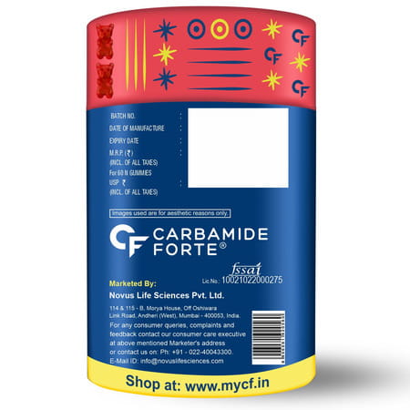 Carbamide Forte Melatonin 10mg Raspberry Flavour Gummies 60 No'S