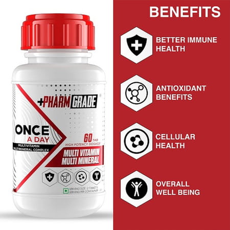 Pharmgrade Once A Day Multivitamin(60 Tabs)Red Series