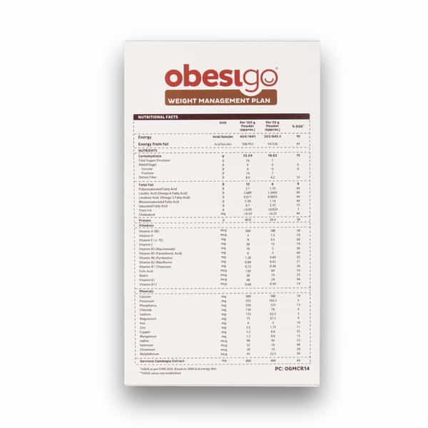 Obesigo | Best Meal Replacement Shake For Weight Loss (350Gm | 7 Sachets - Weekly | Mango Flavour)