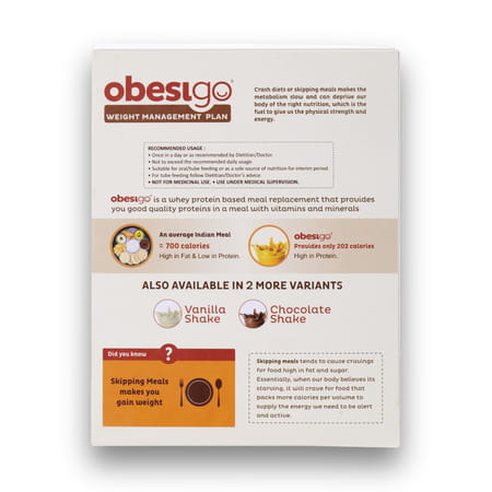 Obesigo | Best Meal Replacement Shake For Weight Loss (350gm | 7 Sachets - Weekly | Mango Flavour)