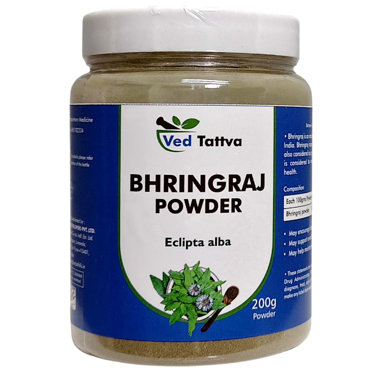 Ved Tattva Organic Bhringraj Powder For Hair Growth Hair Health 200 Gms