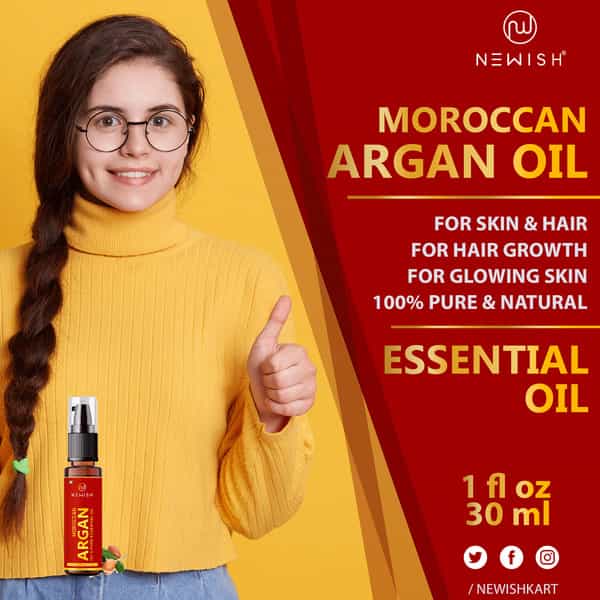 Newish Moroccan Argan Oil For Hair And Face 30Ml (Pack Of 2)
