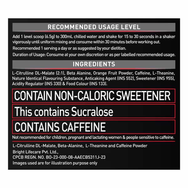 Muscleblaze Pre Workout 200 Xtreme | 3000Mg Citrulline Berry Bolt | 200 Gm