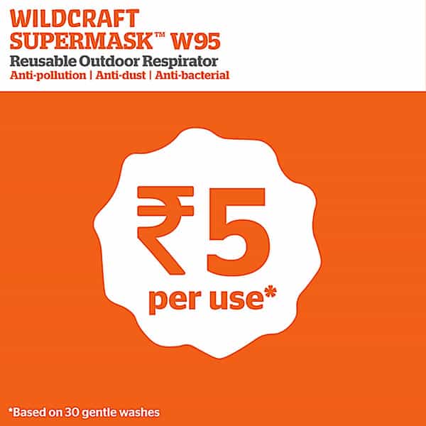 Wildcraft Supermask W95 Reusable Outdoor Respirator Mask Anti-Dust Anti-Bacterial Anti-Pollution M