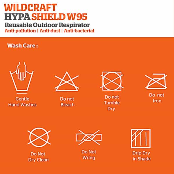 Wildcraft Supermask W95 Reusable Outdoor Respirator Mask Anti-Dust Anti-Bacterial Anti-Pollution M