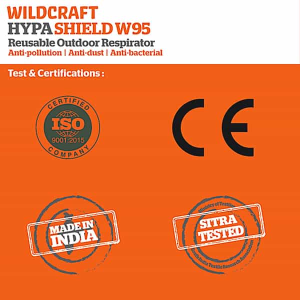 Wildcraft Supermask W95 Reusable Outdoor Respirator Mask Anti-Dust Anti-Bacterial Anti-Pollution M