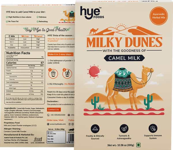 Hye Foods Milky Dunes - With Camel Milk Powder - Turmeric - 300G