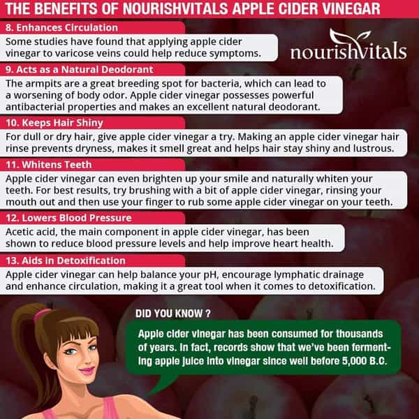 Nourishvitals Apple Cider Vinegar With Mother Vinegar - 250 Ml