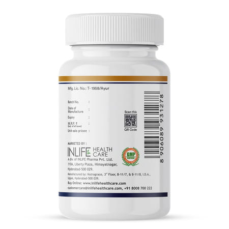 Inlife Fish Oil Double Strength Omega3 Epa 360mg Dha 240mg Men Women 1000mg-60liquid Filled Capsule