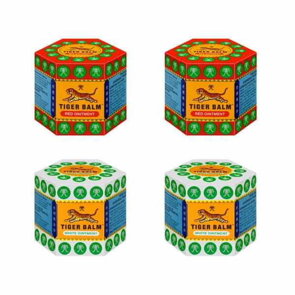 Tiger Balm Red & White Pain Relief Ointment Combo | 21Ml (Pack Of 4) 2 Red & 2 White