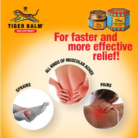 Tiger Balm Red & White Pain Relief Ointment Combo | 21ml (Pack Of 4) 2 Red & 2 White