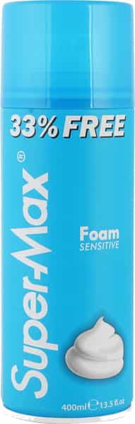 Supermax Shaving Foam Sensitive - 400 Ml