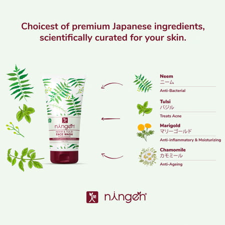 Ningen Neem And Tulsi Face Wash Marigold And Chamomile - 120g