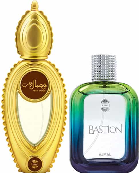 Ajmal Wisal Dhahab Edp 50Ml Perfume For Men And Bastion Edp 100Ml Perfume For Men