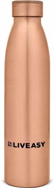 Liveasy Essentials Copper Bottle - Ayurvedic Health Benefits - Leak Proof Cap - 950Ml