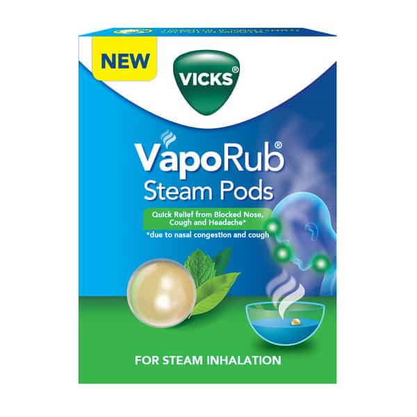 Vicks Vaporub Strip Of 4 Steam Pod Capsules