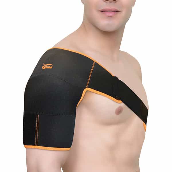 Tynor Shoulder Support Double Lock (Neo) Black & Orange Universal 1 Unit