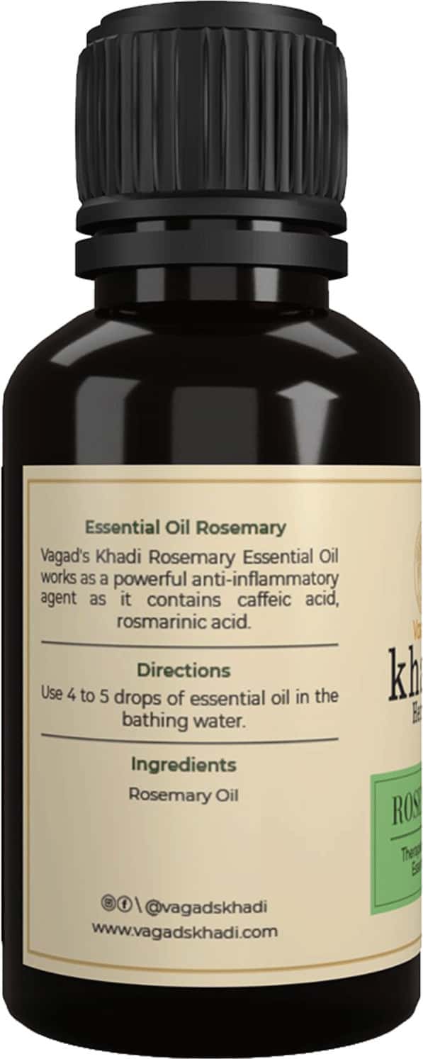 Buy VAGAD'S KHADI ROSEMARY ESSENTIAL OIL 15 ML Online & Get Upto 60