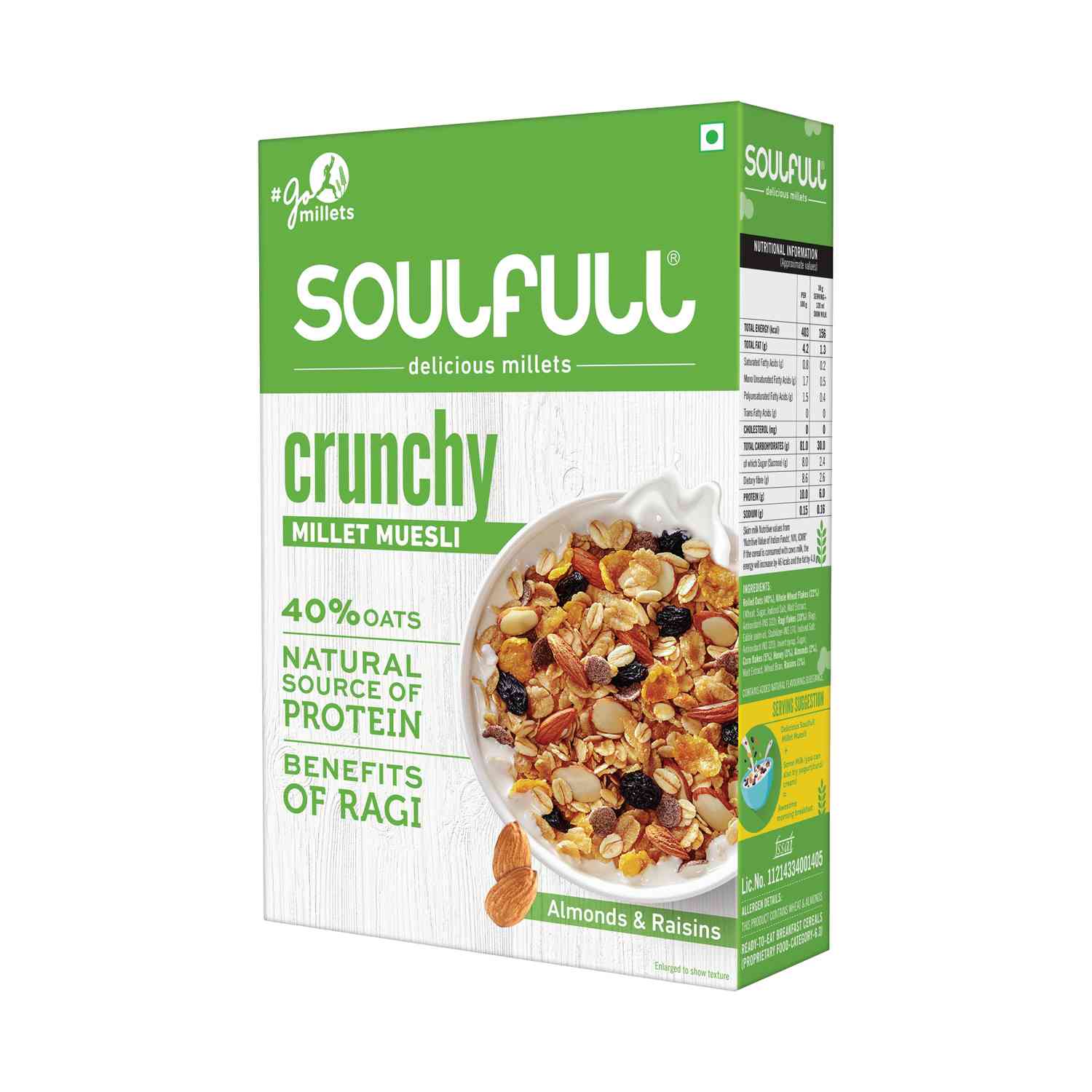 Buy Soulfull Millet Muesli Crunchy Box Of 400 G Online at Flat 18 OFF
