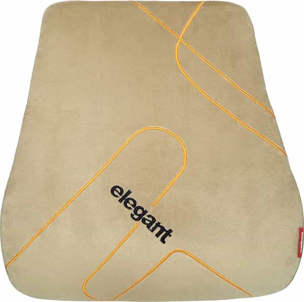 Elegant Fur Memory Foam Slim Full Back Support Pillow Beige