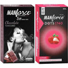 Manforce Chocolate Flavor Condom & Extra Dotted Litchi Flavoured Condoms (Set Of 2 20 Pcs)