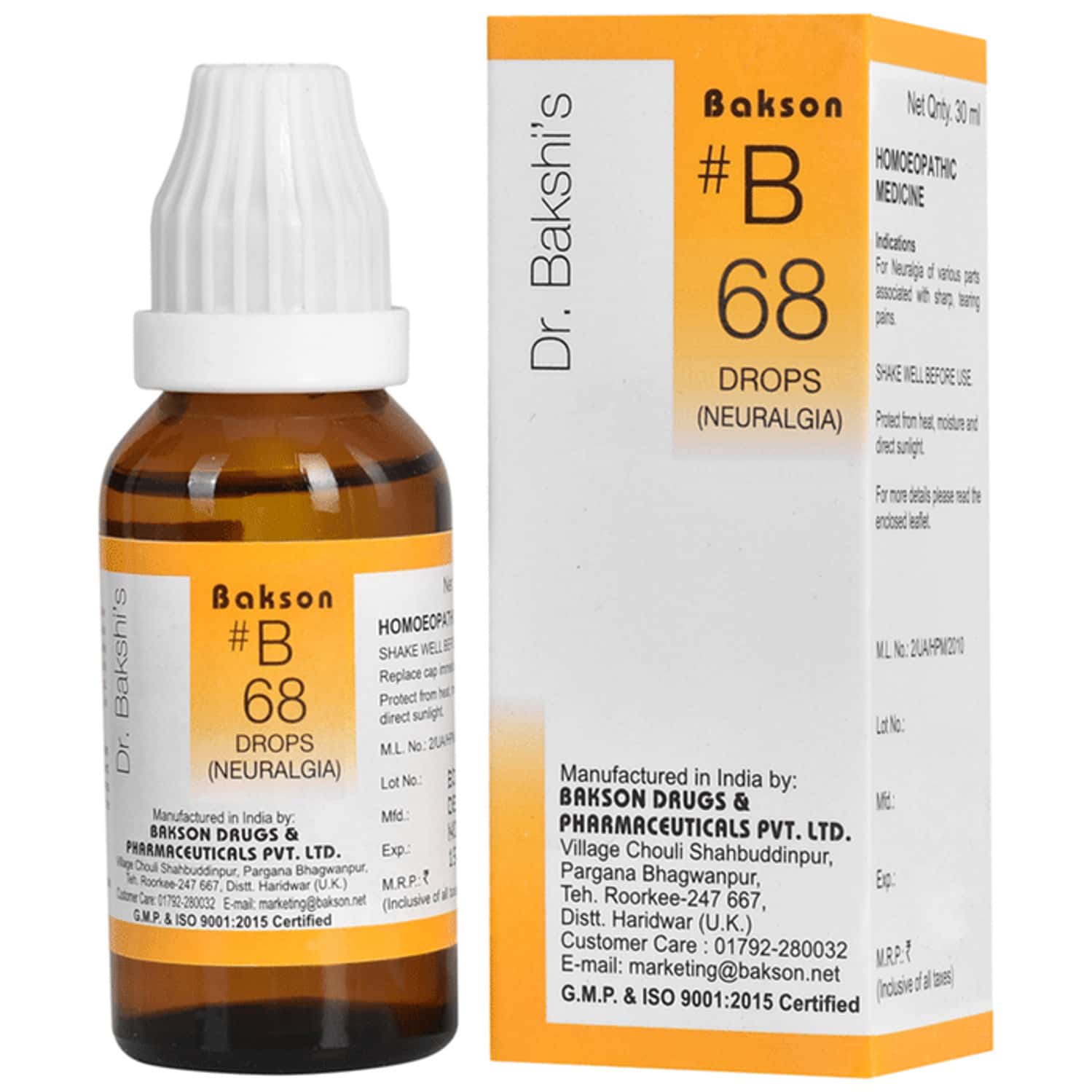 Baksons B68 Neuralgia Drops 30 Ml